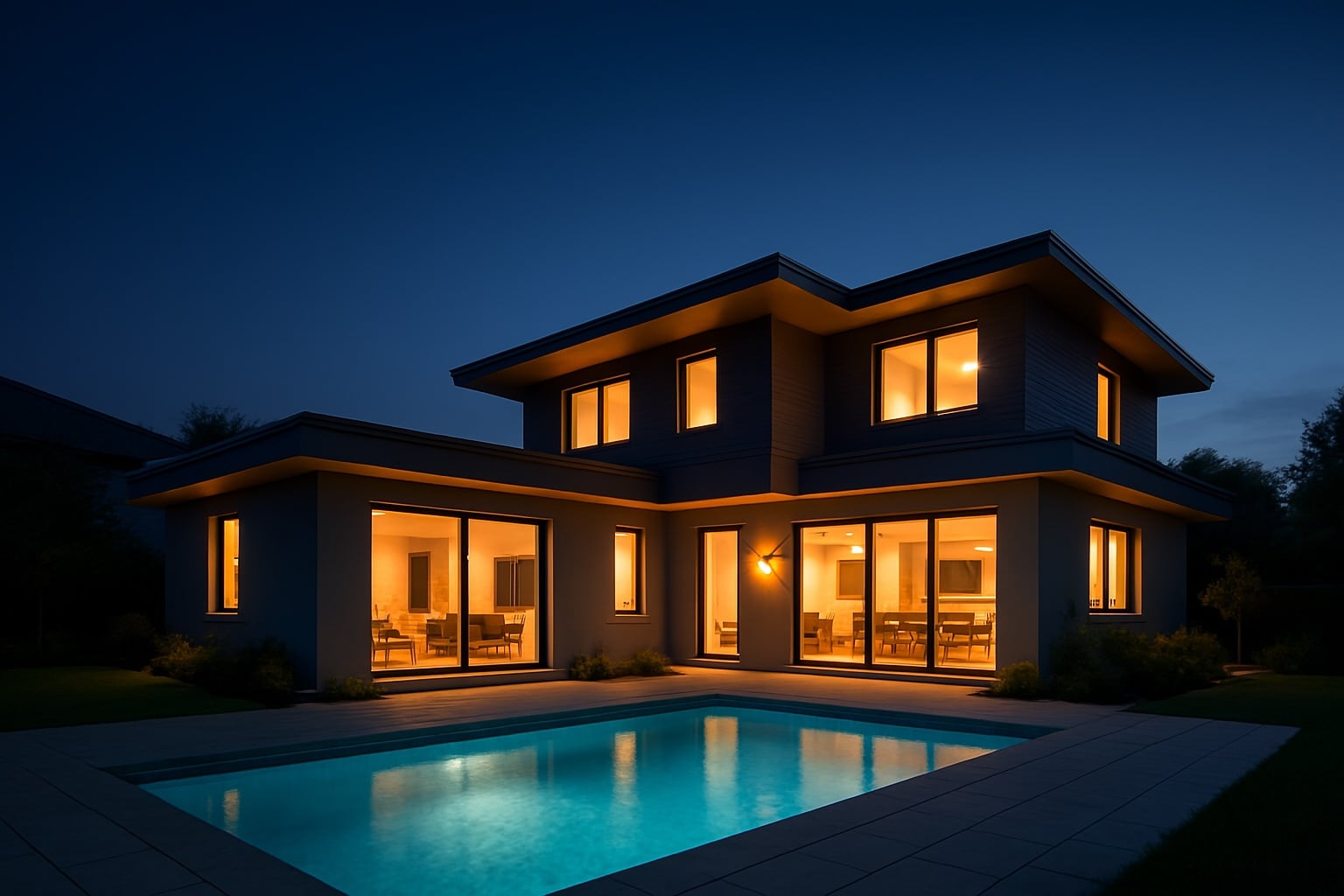 Modern home construction project