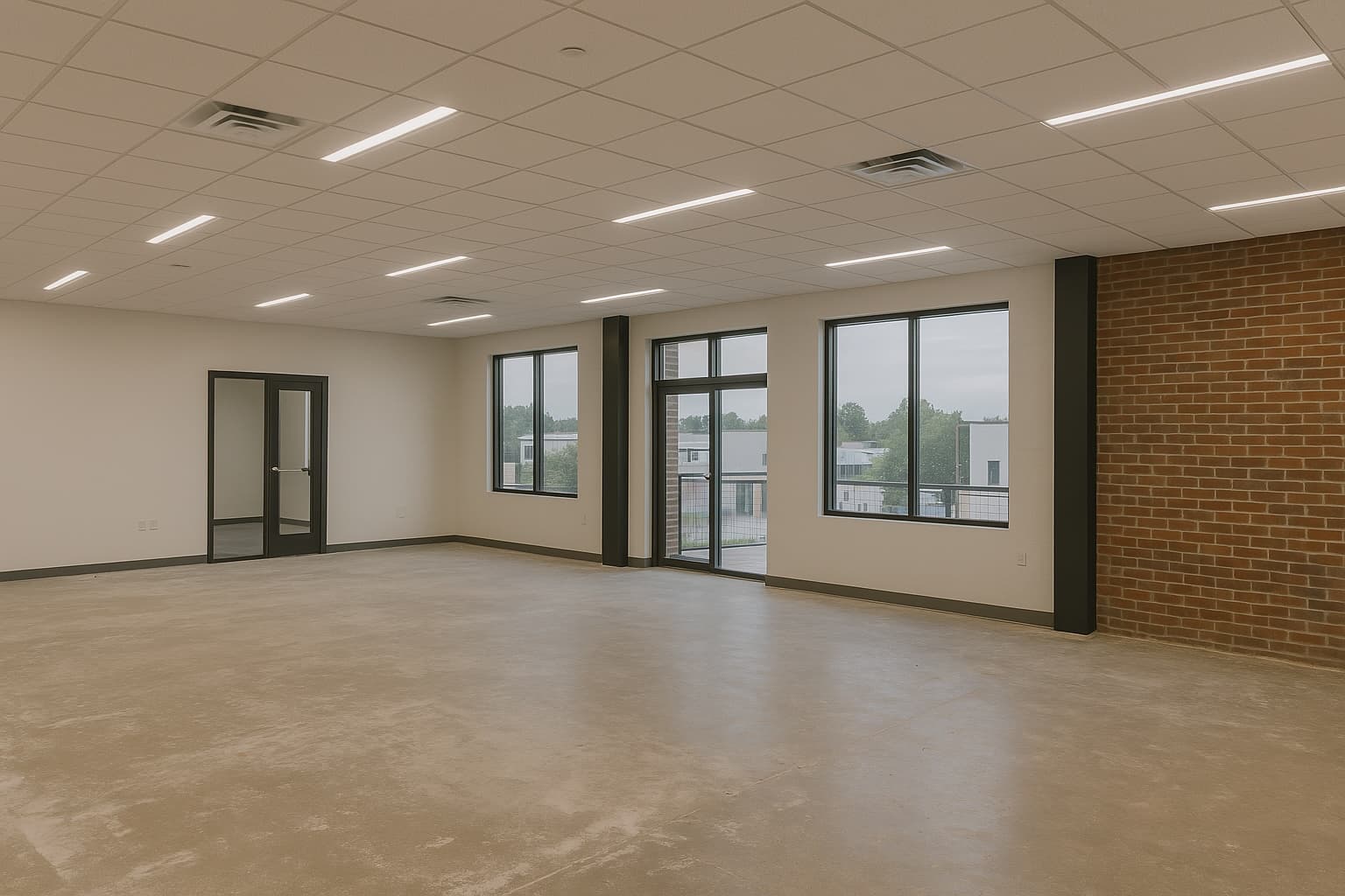 Interior of a modern office space under renovation